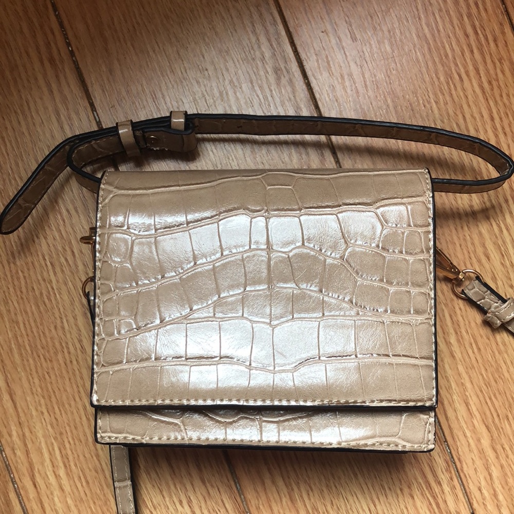 Beige mini handbag